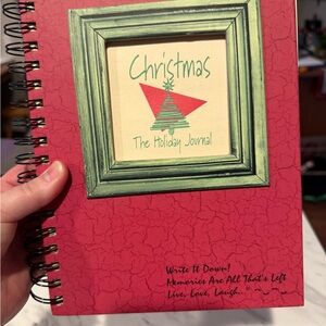 Red Holiday Journal with Green Frame